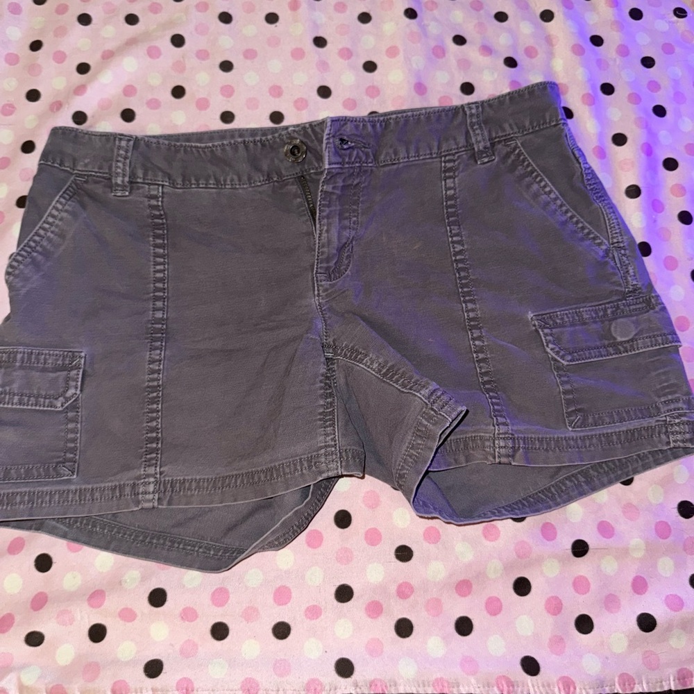 The North Face Gray Cargo Shorts with Durable Design